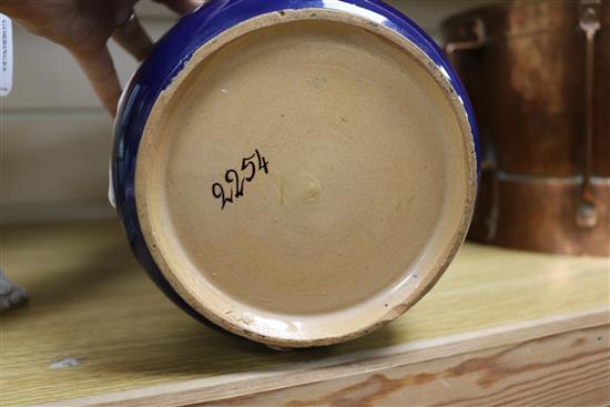 A French enamelled earthenware early 20th century vase